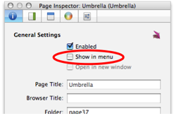 Hide Umbrella page